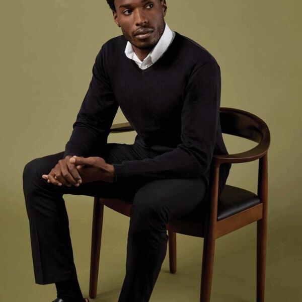 MENS ARUNDEL V NECK L/S SWEAT Thumbnail