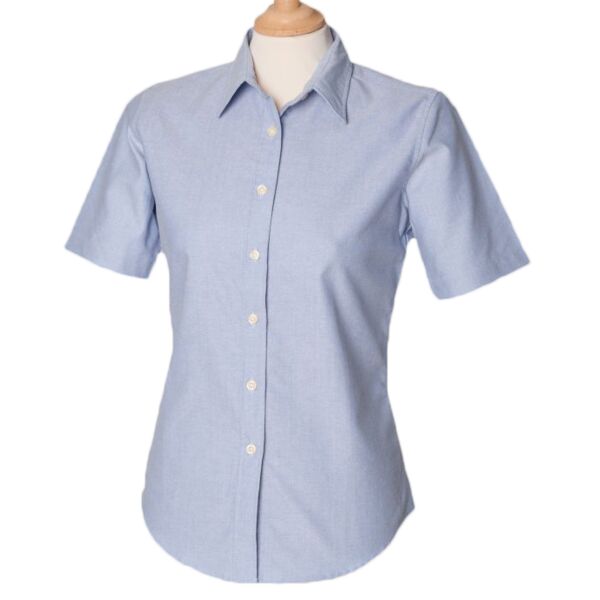 Henbury Ladies Short Sleeve Classic Oxford Shirt Thumbnail