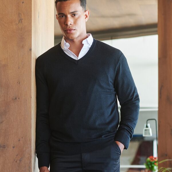 Henbury Acrylic V Neck Sweater Thumbnail